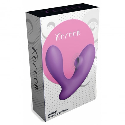 DuoVibe I Vibrator Air Punctul G Mov 9+9 Moduri, Reîncărcabil