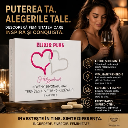Elixir Plus Femei 4 Capsule Boost Natural Pentru Libidou