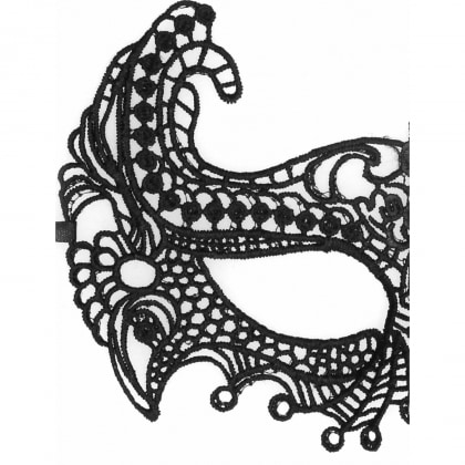 Empress Venetian Lace Mask Negru