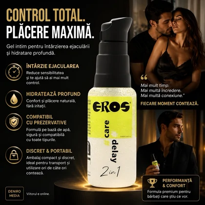Eros 2in1 Care Delay Gel Intim 30 ml Pentru Bărbați
