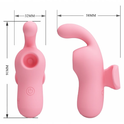 Finger Magic Fairy Suctor Clitoral Purtabil 10+10 Moduri Roz