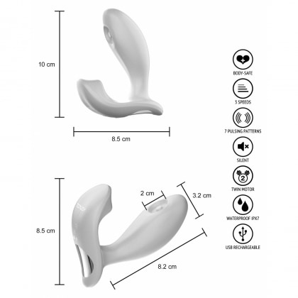 FLAMENGO Puls – Vibrator Punctul G Și Clitoris, 10 Moduri, 2 Motoare, IPX7 Roz