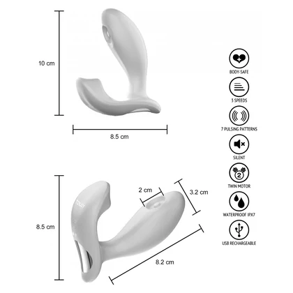 FLAMENGO Puls – Vibrator Punctul G Și Clitoris, 10 Moduri, 2 Motoare, IPX7 Roz