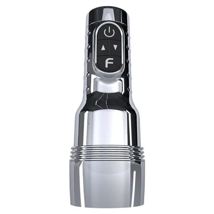 Fleshlight Quiver — Masturbator Vibrant, Reîncărcabil Argintiu