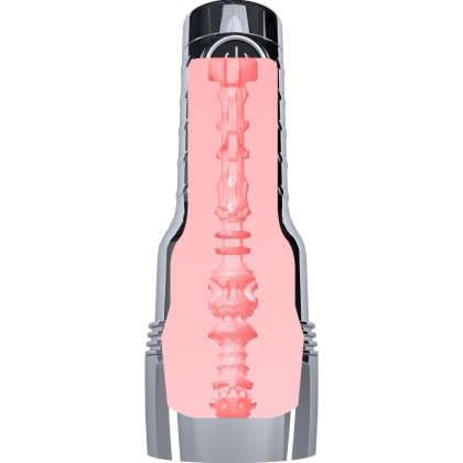 Fleshlight Quiver — Masturbator Vibrant, Reîncărcabil Argintiu