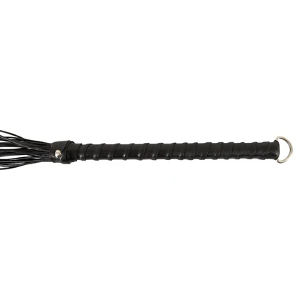Flogger ZADO Din Piele 70 cm — Control Precis, Discret Negru