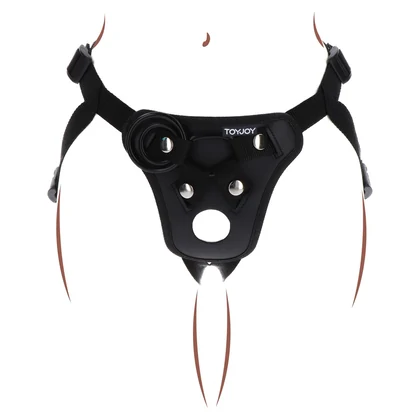 Ham Strap-On TOYJOY cu Gaură De Plăcere, Negru