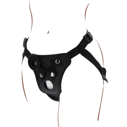 Ham Strap-On TOYJOY cu Gaură De Plăcere, Negru
