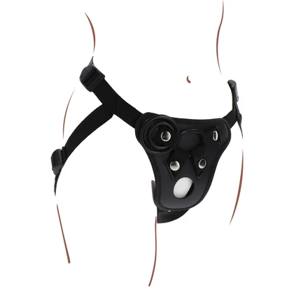 Ham Strap-On TOYJOY cu Gaură De Plăcere, Negru