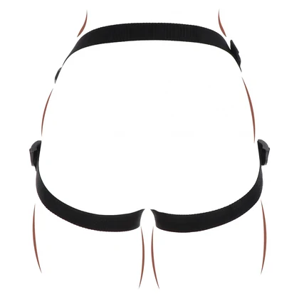 Ham Strap-On TOYJOY cu Gaură De Plăcere, Negru