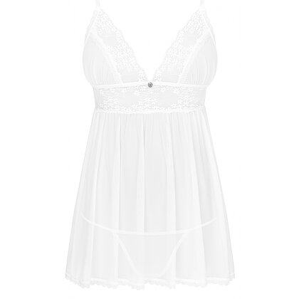 Babydoll Obsessive Heavenlly Alb M-L