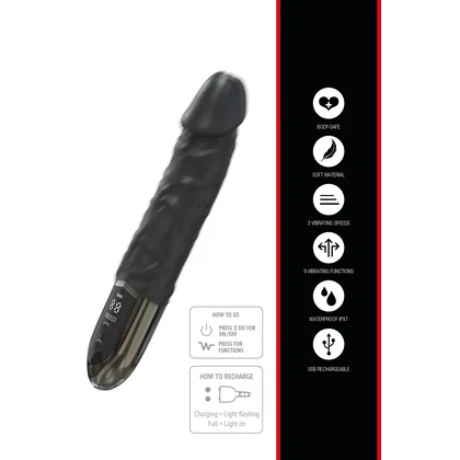 Hidden Desire Anal Power Vibrator Negru Reîncărcabil