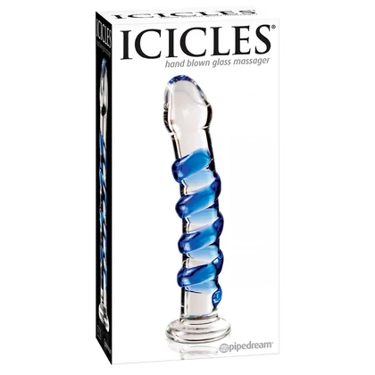 Icicles Hand Blown Glass No 5 Transparent 17.8cm