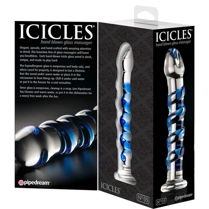 Icicles Hand Blown Glass No 5 Transparent 17.8cm