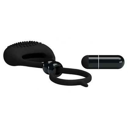 Inel Penis Cu Vibrații Pretty Love Locker Negru