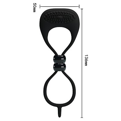 Inel Penis Cu Vibrații Pretty Love Locker Negru