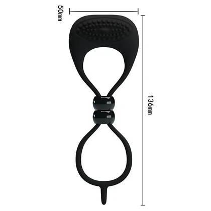 Inel Penis Cu Vibrații Pretty Love Locker Negru