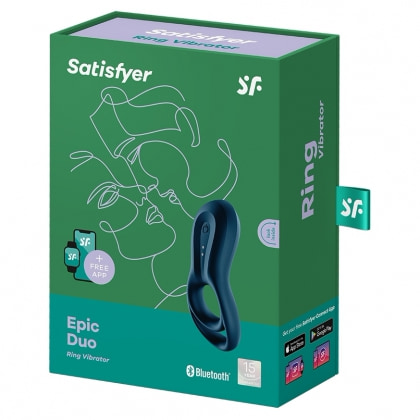 Inel Penis Satisfyer Epic Duo Albastru