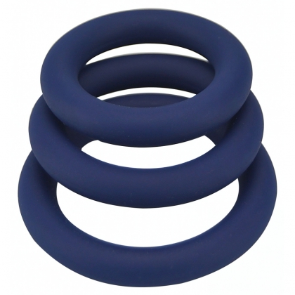 Inel Penis Thick Silicone 3 buc Albastru