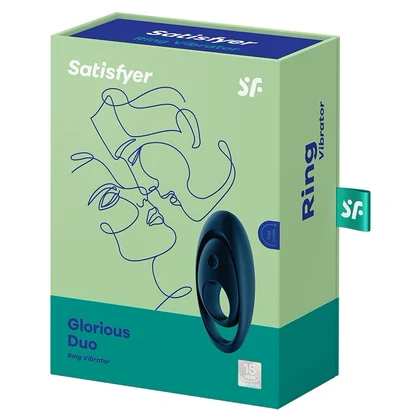 Inel Penis Vibrator Glorious Duo Albastru