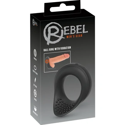 Inel Vibrant Rebel — 10 Moduri, Reîncărcabil, Discret Negru