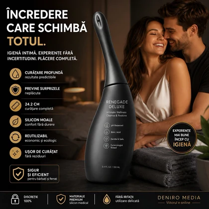 Irigator Anal Renegade Deluxe Cleanser Negru