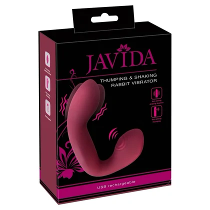 JAVIDA Thumping Shaking Rabbit 10 Moduri Turbo Roșu