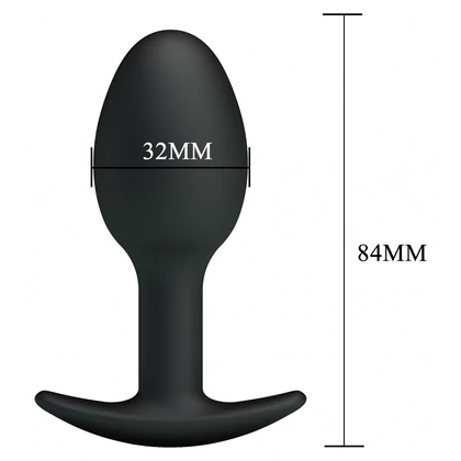 Anal Plug Cu Bilă Grea În Interior Negru