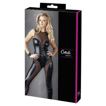 Jumpsuit Cottelli Collection Wetlook Negru S