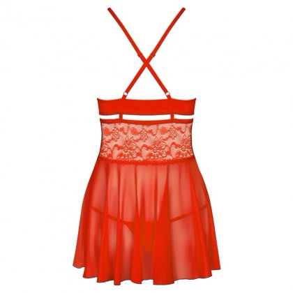 Lenjerie Babydoll Obsessive 838-BAB Roșu 2XL