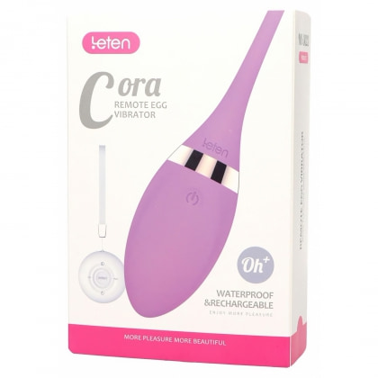 Leten Cora Ou Vibrator Reîncărcabil cu Telecomandă Discret Mov