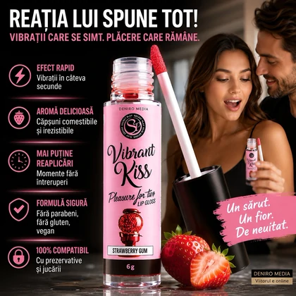 Lip Gloss Vibrant Kiss Căpșuni 6g