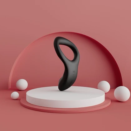 Lovense Diamo Vibrating Ring Negru