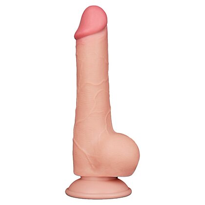 LoveToy Dildo Piele Mobila 19.5cm cu Ventuza Natural