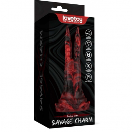 Lovetoy Savage Charm 10 Moduri Reîncărcabil Gheară Dublă Roșu