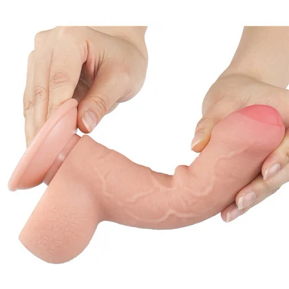 LoveToy Sliding Skin 18.3cm — Realist, Ventuză Detașabilă