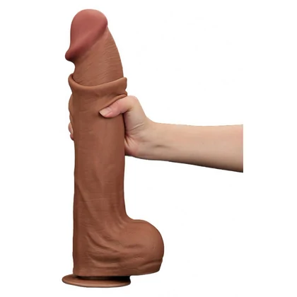LoveToy Sliding Skin 36 cm Realist, Textură Naturală Maro