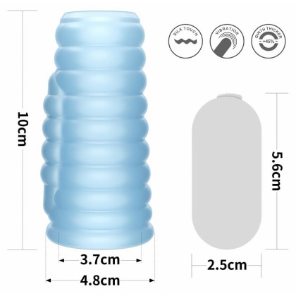 Lovetoy Wave Knights - Inel Vibrator Discret, 10 cm Albastru