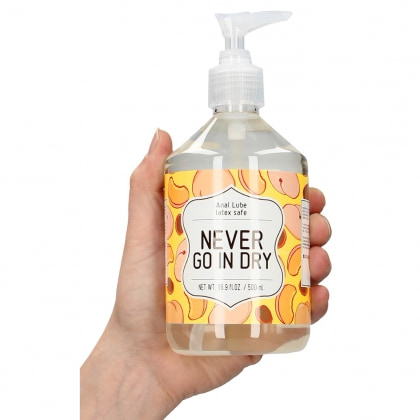 Lubrifiant Anal pe Bază de Apă Never Go In Dry 500 ml