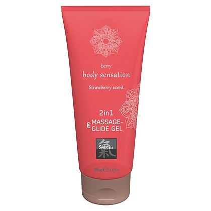 Lubrifiant Capsuni Massage And Glide Gel 2 in 1 - 200ml