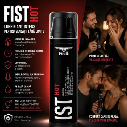Lubrifiant pe bază de apă Mister B FIST Hot 200 ml