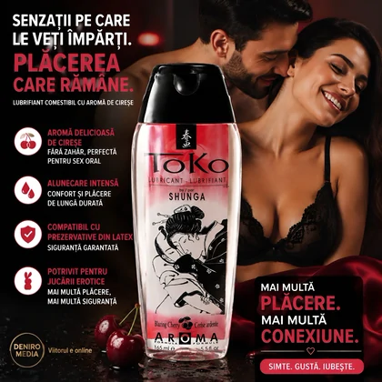 Lubrifiant Shunga Aromă Cireșe 165 ml