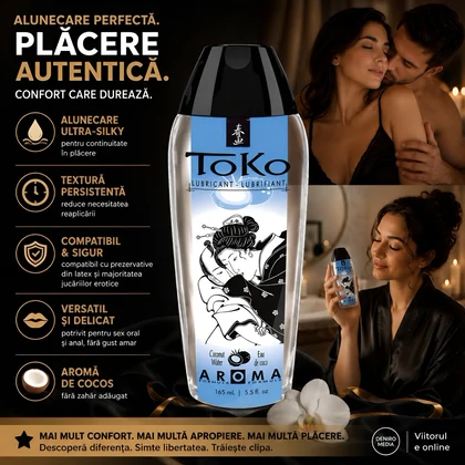 Lubrifiant Shunga Aromă Cocos 165 ml