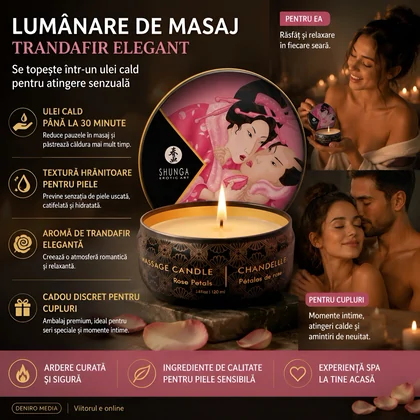 Lumânare Masaj Shunga Petale Trandafir