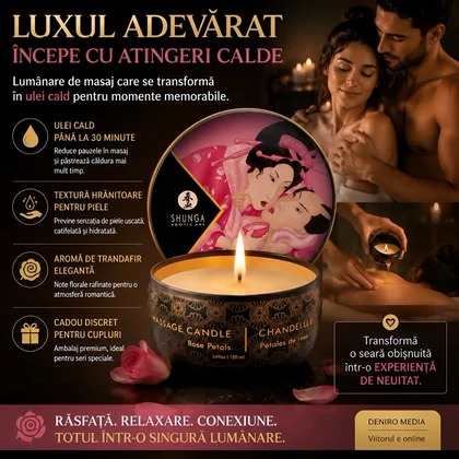 Lumânare Masaj Shunga Petale Trandafir