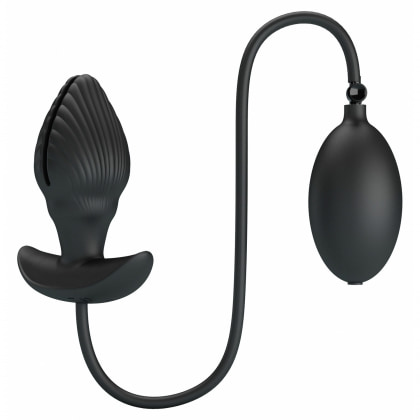 Dop Anal Vibrant 10 Moduri Reîncărcabil Umflare Reglabilă Negru