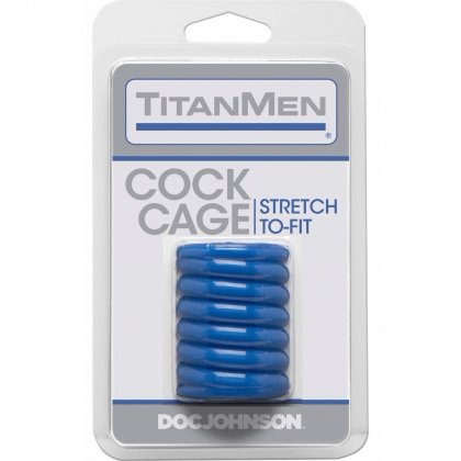 Manșon Penis TitanMen Penis Cage Albastru