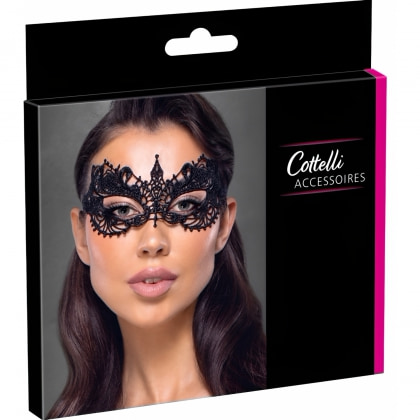 Masca Brodată Elegantă Cottelli Collection Unisize Negru