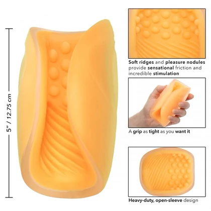 Masturbator Dual Grip Portocaliu