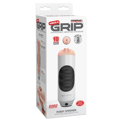 Masturbator Realist Mega Grip cu Vibrații